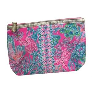 Lilly Pulitzer Tropical Colorful, Accessories Bag, Waterproof lining, Minor Flaw